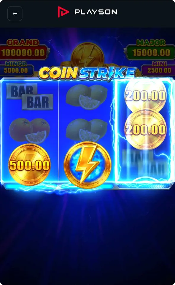 Big win jackpot animation